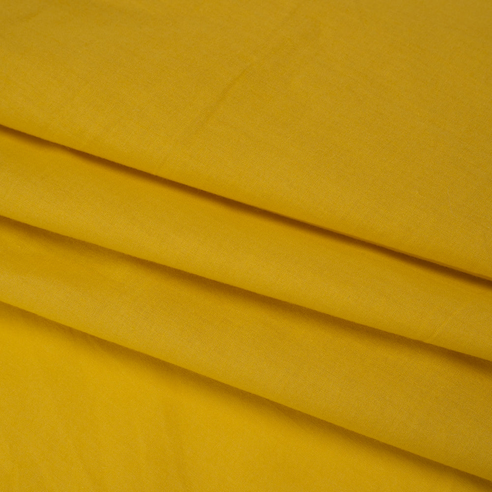 Cotton Voile - Daisy Daze Yellow - Famous Australian Designer Deadstock Folded