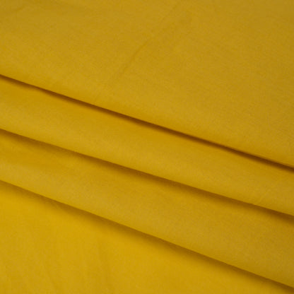 Cotton Voile - Daisy Daze Yellow - Famous Australian Designer Deadstock Folded