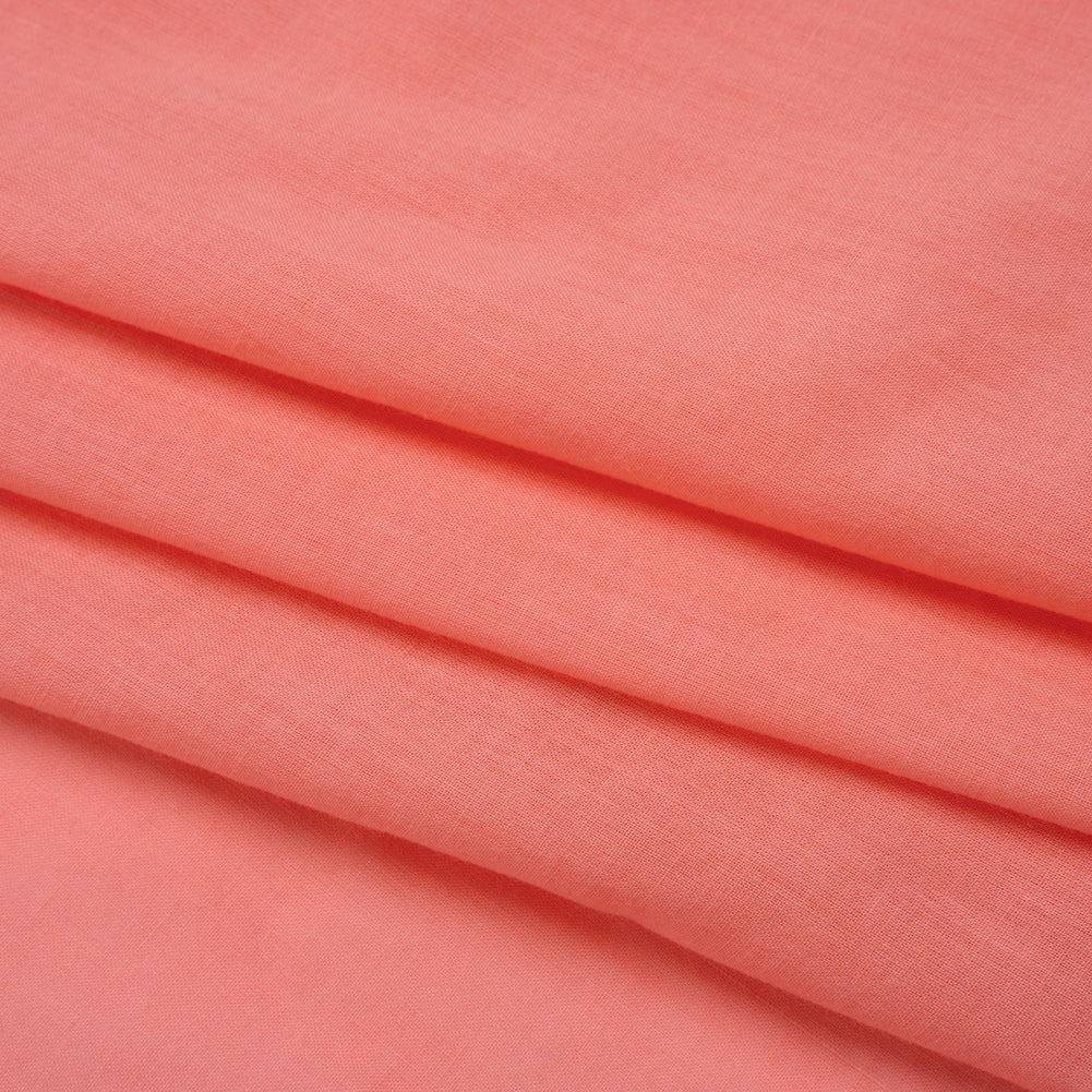 Cotton Voile - Flamingo Pink - Famous Australian Designer Deadstock Folded