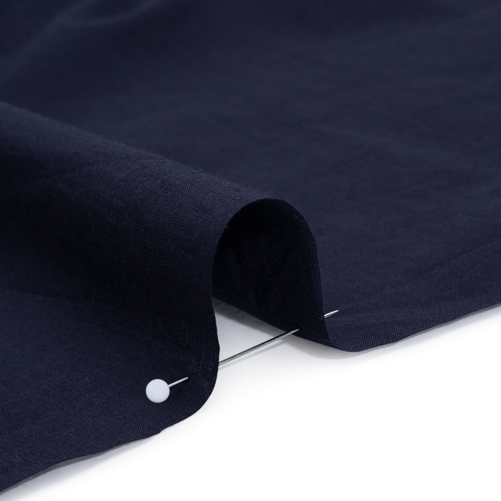 Cotton Voile - Navy - Famous Australian Designer Deadstock Detail