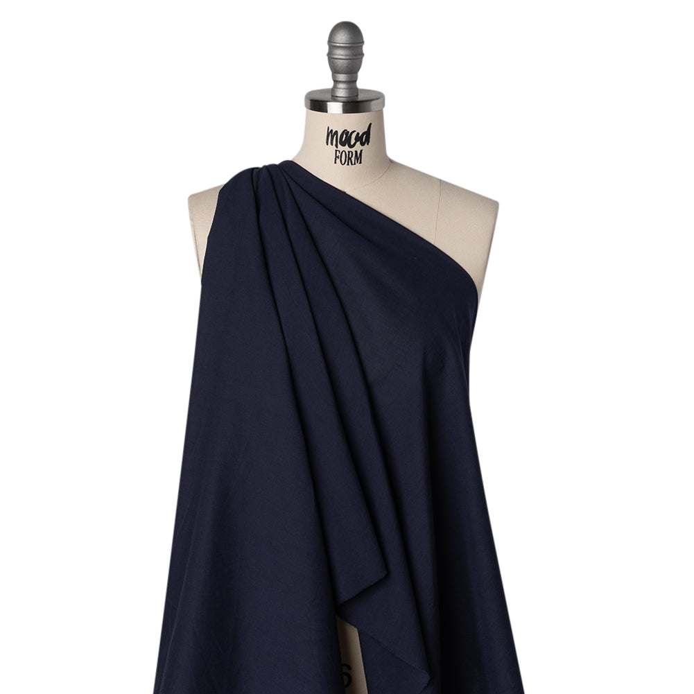 Cotton Voile - Navy - Famous Australian Designer Deadstock Drape