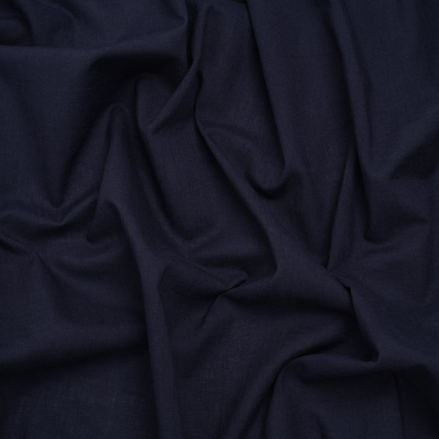 Cotton Voile - Navy - Famous Australian Designer Deadstock