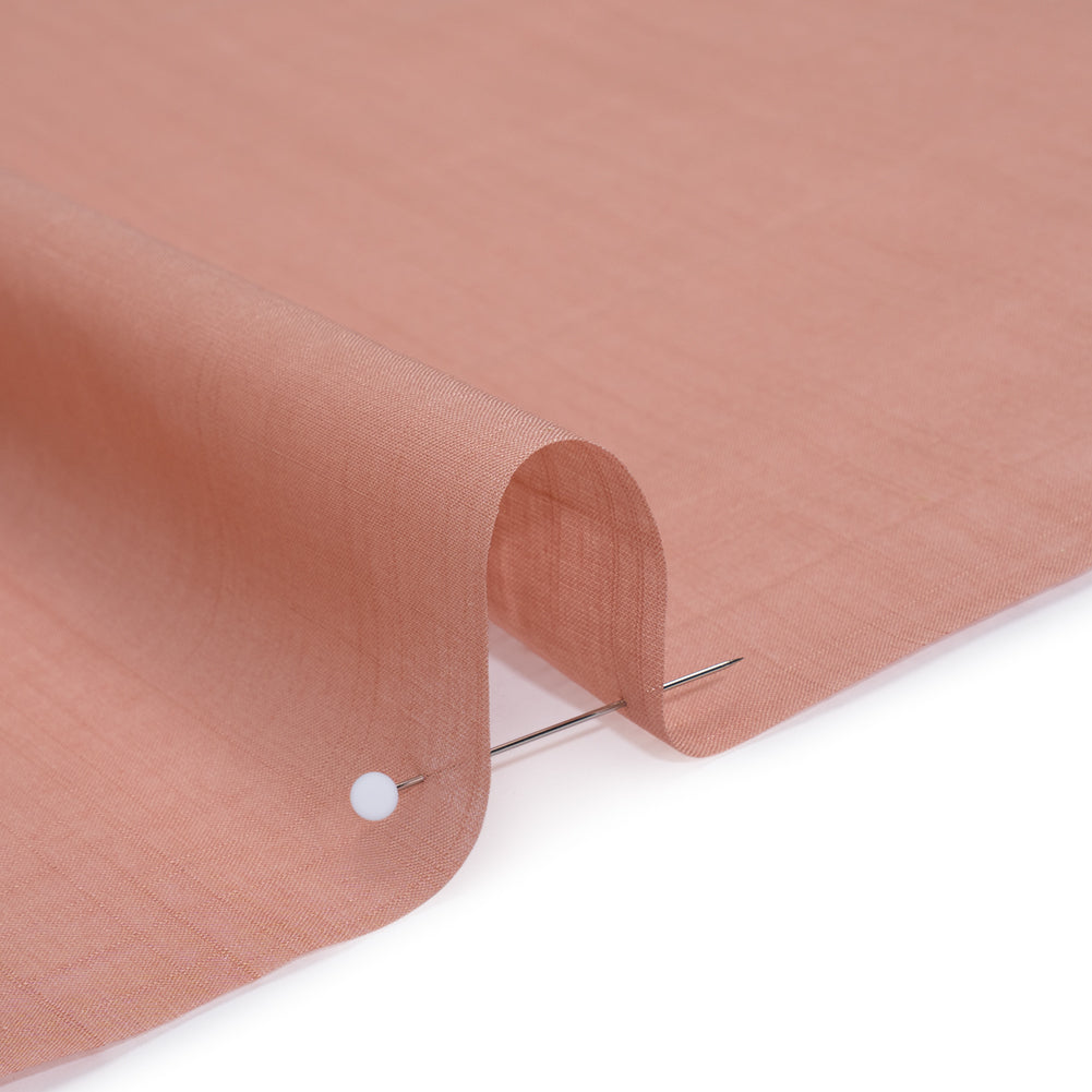 Textured Cotton Voile - Muskmelon Pink - Famous Australian Designer Deadstock
