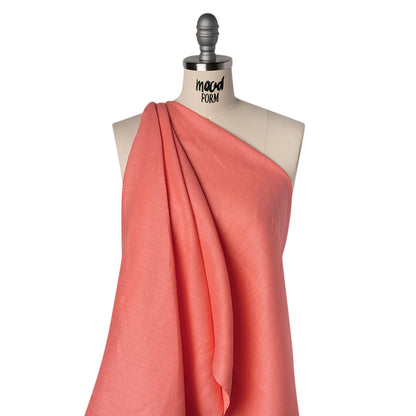 Medium Weight Linen Woven - Watermelon Pink - Famous Australian Designer Deadstock