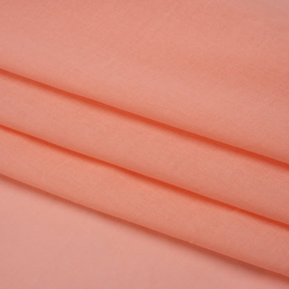 Cotton Voile - Persimmon Pink - Famous Australian Designer Deadstock Folded