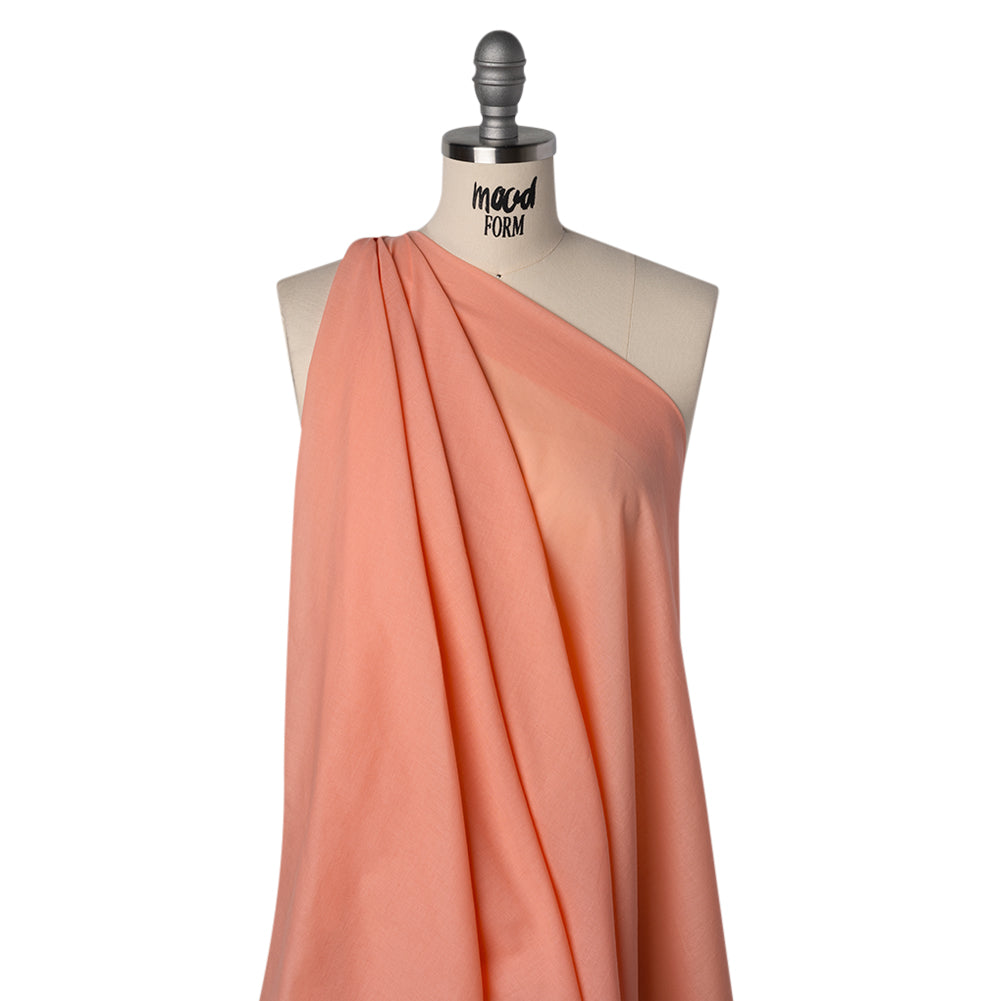 Cotton Voile - Persimmon Pink - Famous Australian Designer Deadstock Drape