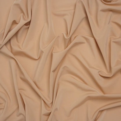 Stretch Polyester Jersey - Buff - Famous Australian Designer Deadstock