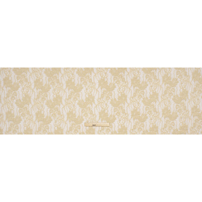Stretch Corded Lace - Parchment Floral - Famous Australian Designer Deadstock