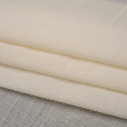 Cotton Voile Lining - Cream - Famous Australian Designer Deadstock Folded
