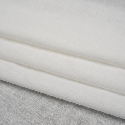 Cotton and Linen Woven - White - Famous Australian Famous Australian Designer Deadstock