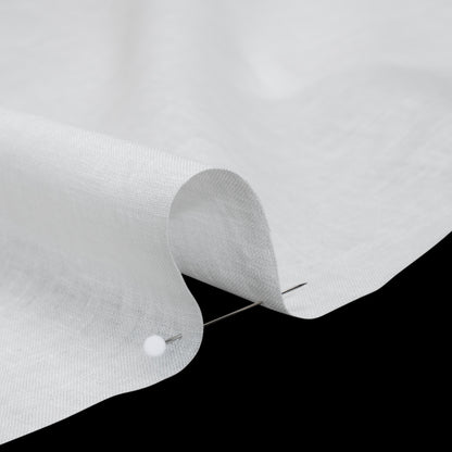 Cotton and Linen Woven - White - Famous Australian Famous Australian Designer Deadstock