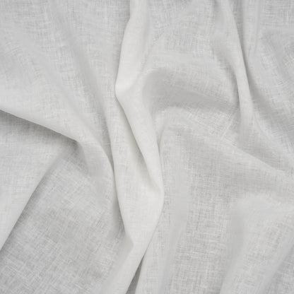 Cotton and Linen Woven - White - Famous Australian Famous Australian Designer Deadstock
