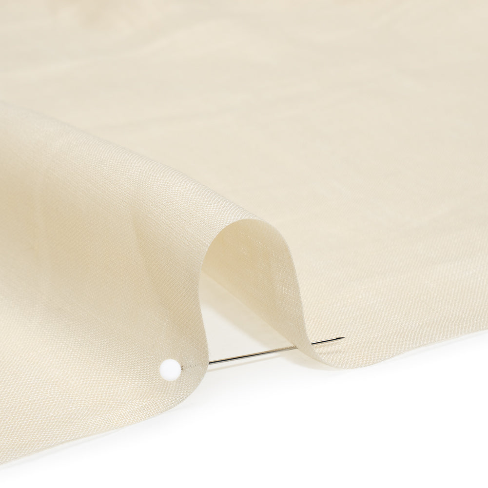 Lightweight Linen Woven - Pale Wheat - Famous Australian Designer Deadstock