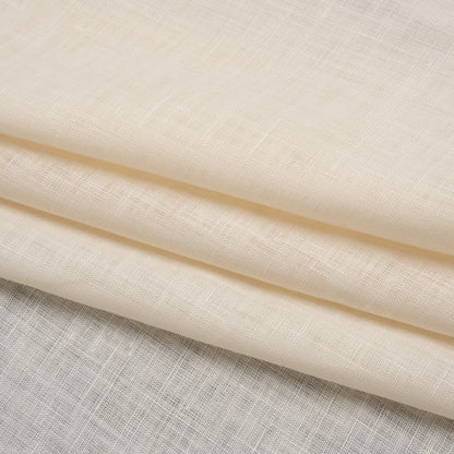 Lightweight Linen Woven - Parchment - Famous Australian Designer Deadstock