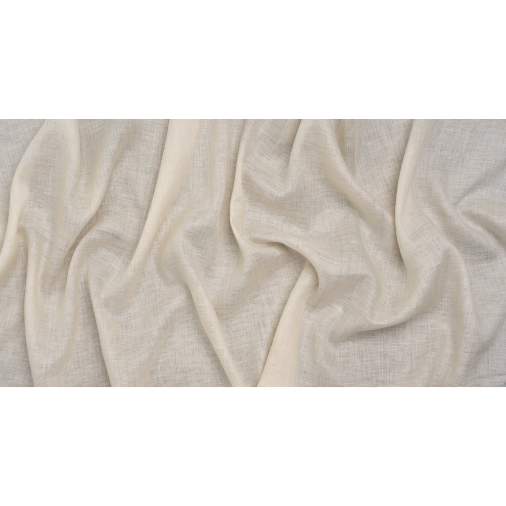 Lightweight Linen Woven - Parchment - Famous Australian Designer Deadstock