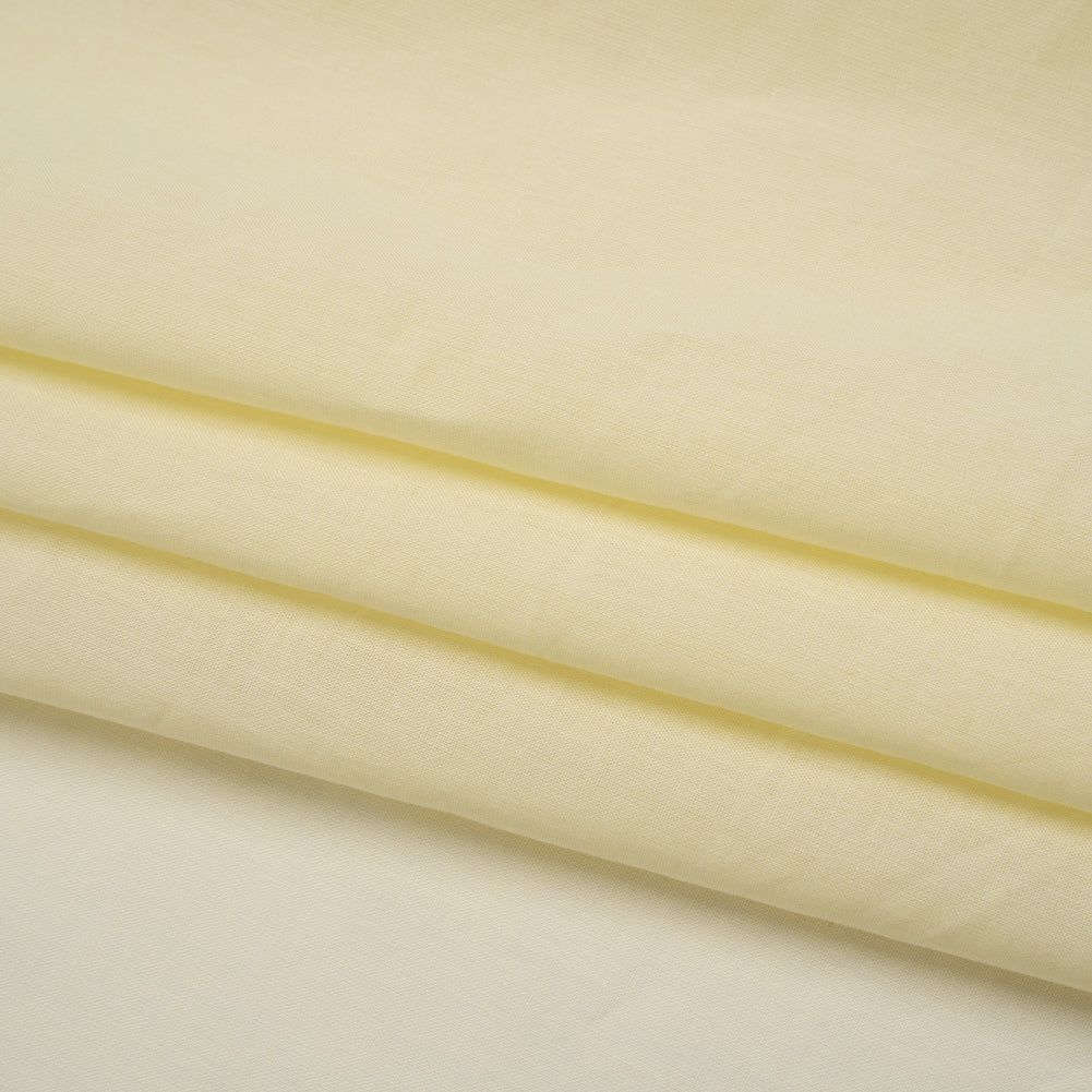 Cotton Voile Lining - Lemon Icing - Famous Australian Designer Deadstock Folded