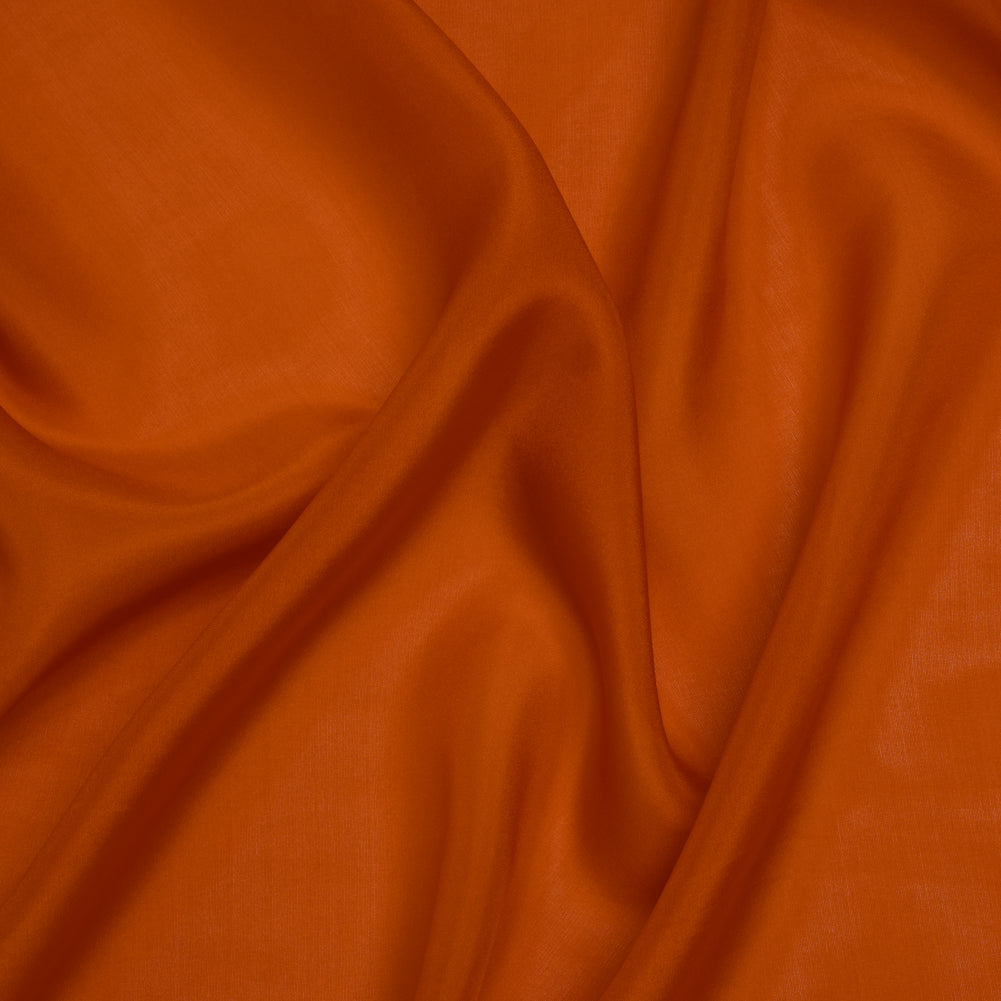 China Silk/Habotai - Pumpkin Orange - Famous Australian Designer Deadstock