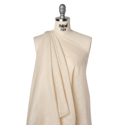 Textured Cotton Voile - Light Beige - Famous Australian Designer Deadstock