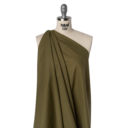 Cotton Voile Lining - Olive Green - Famous Australian Designer Deadstock