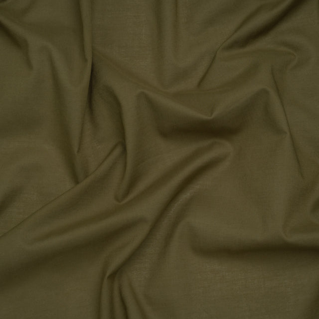 Cotton Voile Lining - Olive Green - Famous Australian Designer Deadstock