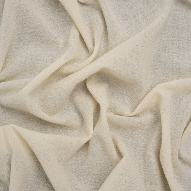 Cotton Crepe - Cream - Famous Australian Designer Deadstock
