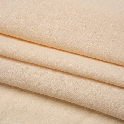 Textured Cotton Woven - Pale Peach - Famous Australian Designer Deadstock