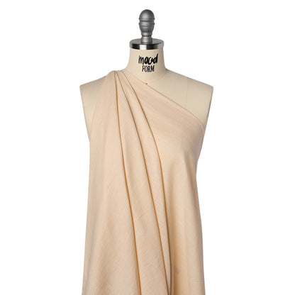 Textured Cotton Woven - Pale Peach - Famous Australian Designer Deadstock