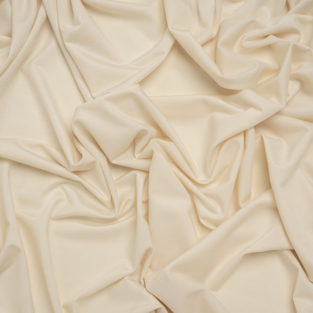 Stretch Polyester Jersey - Buttercream - Famous Australian Designer Deadstock