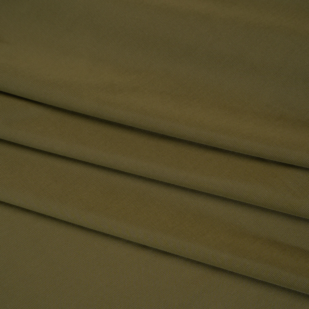 Stretch Polyester Jersey - Olive Green - Famous Australian Designer Deadstock