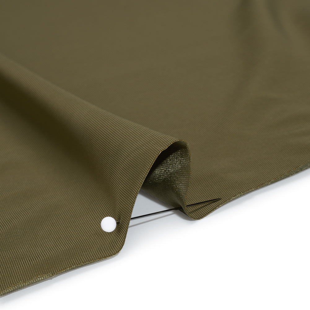 Stretch Polyester Jersey - Olive Green - Famous Australian Designer Deadstock