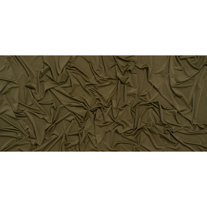 Stretch Polyester Jersey - Olive Green - Famous Australian Designer Deadstock