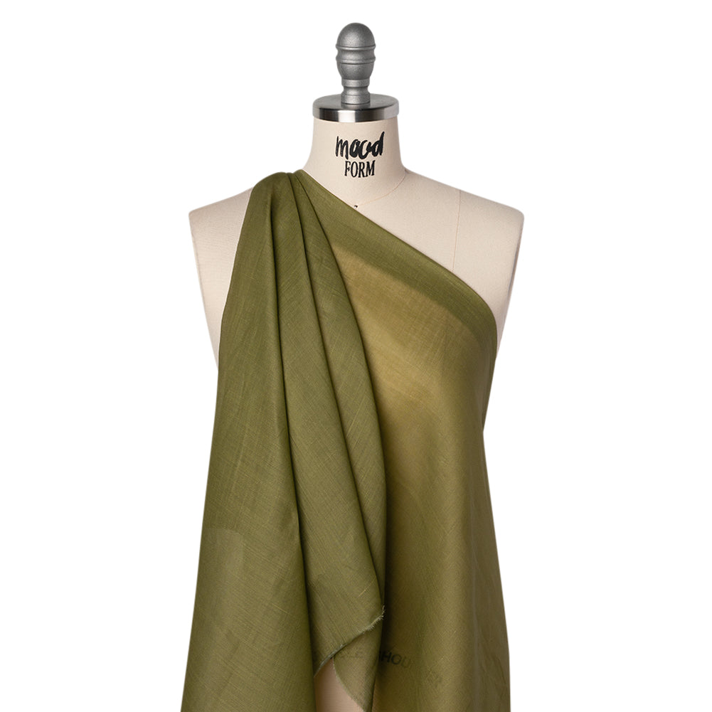 Lightweight Ramie Woven - Leaf Green - Famous Australian Designer Deadstock