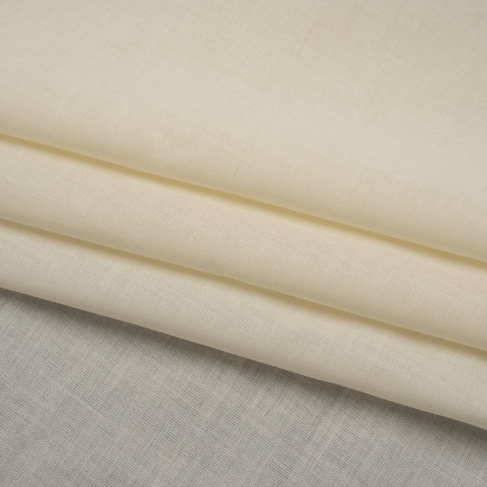 Cotton Voile Lining - Cannoli Cream - Famous Australian Designer Deadstock Folded