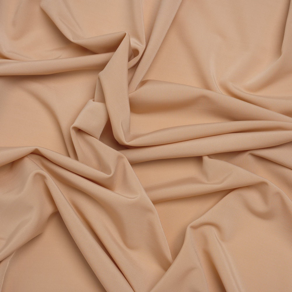 Stretch Polyester Jersey - Peach Nougat - Famous Australian Designer Deadstock