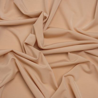 Stretch Polyester Jersey - Peach Nougat - Famous Australian Designer Deadstock