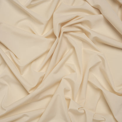 Stretch Polyester Jersey - White Smoke - Famous Australian Designer Deadstock