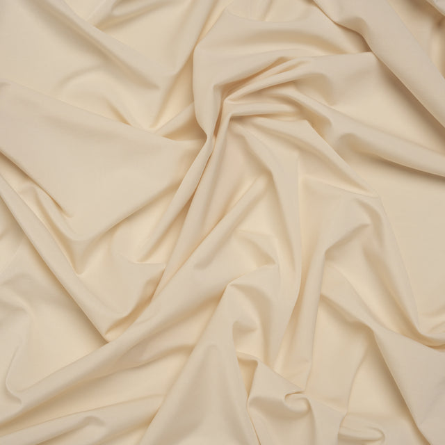Stretch Polyester Jersey - White Smoke - Famous Australian Designer Deadstock