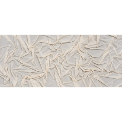 Stretch Polyester Jersey - Cream - Famous Australian Designer Deadstock