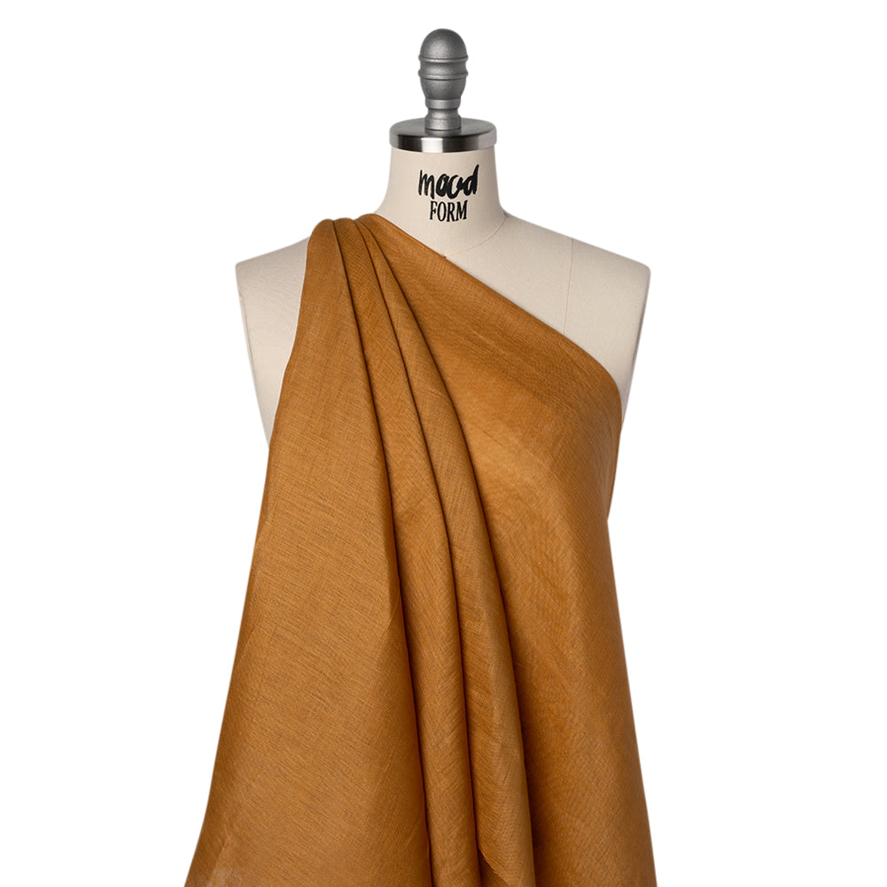 Lightweight Linen Woven - Caramel - Famous Australian Designer Deadstock