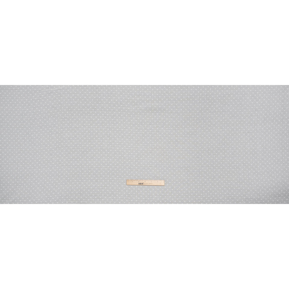 Swiss Dot Gridded Cotton Voile - White - Famous Australian Designer Deadstock