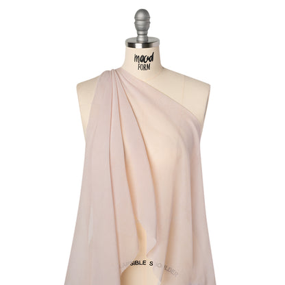 Cotton and Silk Voile - Dusty Lilac - Famous Australian Designer Deadstock