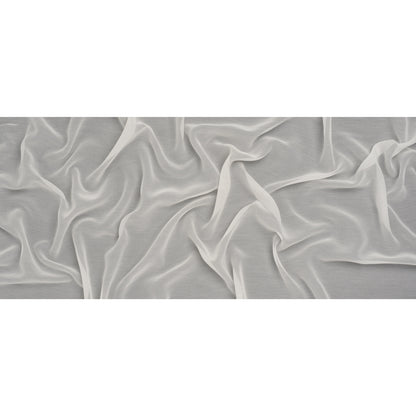 Cotton and Silk Voile - Pelican White - Famous Australian Designer Deadstock