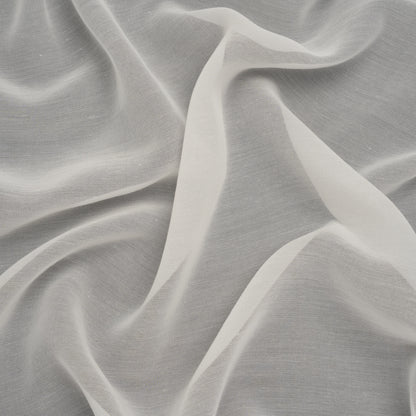 Cotton and Silk Voile - Pelican White - Famous Australian Designer Deadstock