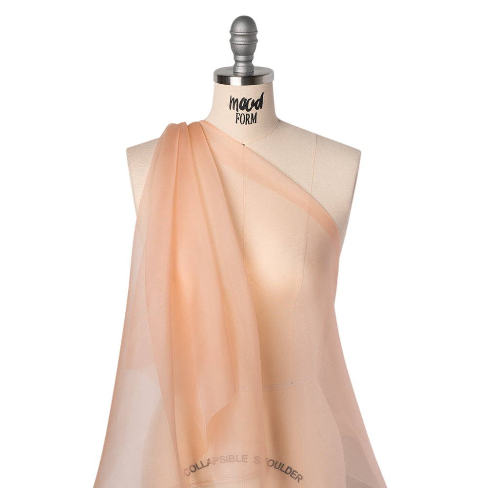 Silk Organza - Peach - Famous Australian Designer Deadstock