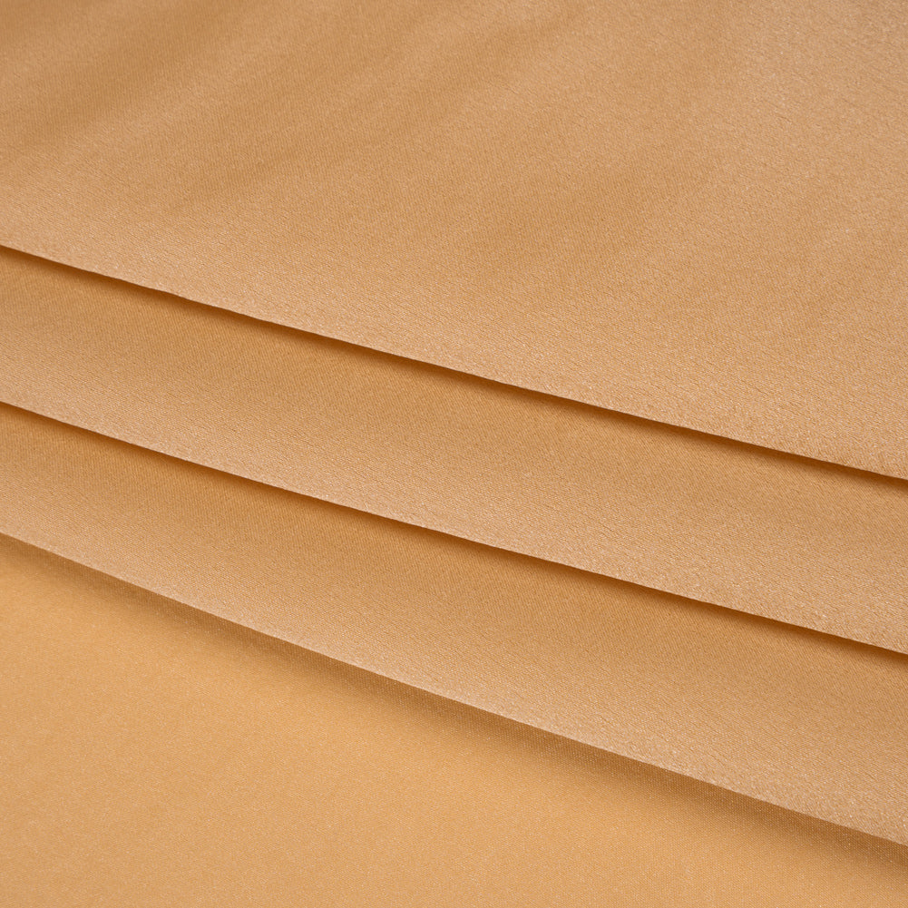 Satin Faced Silk Chiffon - Toffee - Famous Australian Designer Deadstock