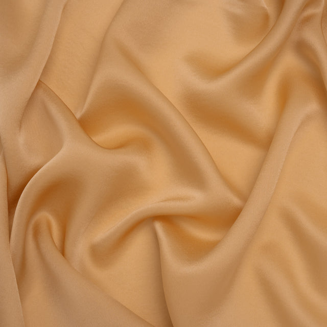 Satin Faced Silk Chiffon - Toffee - Famous Australian Designer Deadstock