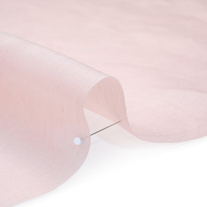 Silk and Linen Scrim - Pale Pink - Famous Australian Designer Deadstock