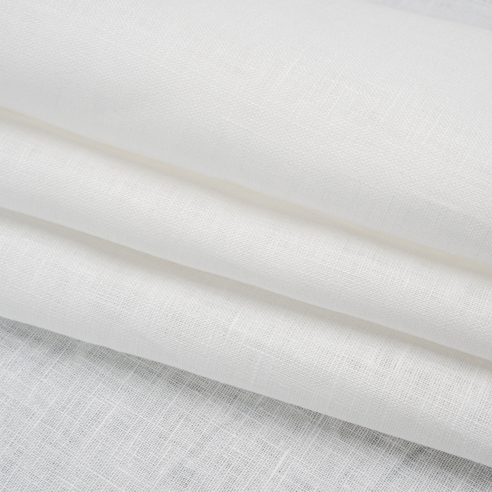 Medium Weight Linen Woven - Ivory - Famous Australian Designer Deadstock
