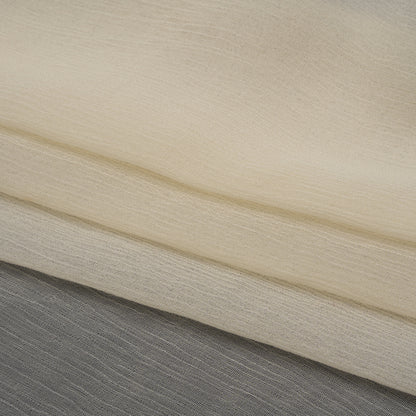 Crinkled Viscose Georgette - Cream - Famous Australian Designer Deadstock