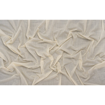 Textured Cotton Voile - Cream - Famous Australian Designer Deadstock